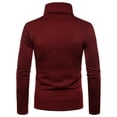 thumbnail image 4 of Men Long Sleeve Pullover High Neck Turtleneck Stretch Slim Basic T Shirt Tee Top, 4 of 5