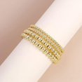 thumbnail image 5 of Elegance designs Pulsera de bolas de cuentas chapada en oro Pulseras de cuentas de oro elásticas elásticas para mujeres 4 piezas, 5 of 5