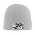 thumbnail image 2 of XMXT Winter Casual Beanie Hats for Men Women, American Lady Statue Vintage Print Unisex Adult Cap Warm Daily Knit Hat Skull Caps, Gray, 2 of 9