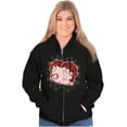thumbnail image 3 of Betty Boop Cute Wink and Kiss Face Women Plus Size Zipper Hoodie Brisco Brands 3X, 3 of 5