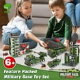 thumbnail image 5 of 1162 Pcs Police Building Blocks Set, Army Military Base Building Kit for Kids,ENP Stem Building Toy, Gifts for Boys Girls 6-12, Green, 5 of 9