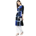 thumbnail image 2 of eloria Geometrics Printed Women's Fashion Stylish Knee Length In Round Neck Design Kurti Dress, 2 of 5