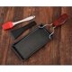 thumbnail image 3 of Skillet Steak & Bacon Pan: Grill Brush Non-stick Top Grill Grill Rack Vegetable Fish Steak Grill Pan (black) (3pcs), 3 of 5
