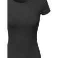 thumbnail image 3 of FashionOutfit Women's Short Sleeve Round Neck Rib Top, 3 of 3