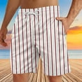 thumbnail image 2 of Jalioing Men's Beach Shorts Lightweight Elastic Waist Drawstring Striped Shorts Summer Casual Shorts with Pocket, 2 of 4