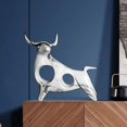 thumbnail image 4 of Estatuilla de vaca BLESIY Resina Estatua Escultura Ganado 20.5x7.5x21cm Blanco, 4 of 8