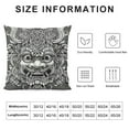 thumbnail image 5 of Nawypu  Throw Pillow Cover Indonesia Balinese Barong Traditional Mask Tattoo Bali Indonesian Asian Pillowcase Home Decorative Square Pillow Case Cushion Cover, 5 of 5