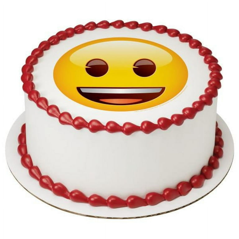 Emojis Smiley Face Pou Icecream Love Girl Smiley Face Edible Cake Topper  Image ABPID22022