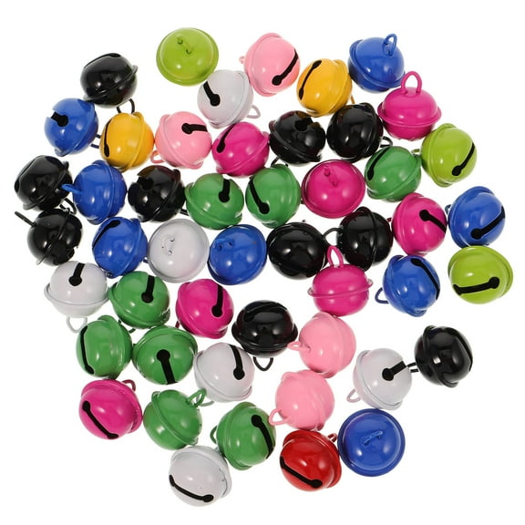 CTIRCHIU 50Pcs Practical Metal Round Jingle Bells with Loud Sound for Christmas DIY Crafts and Accessories
