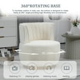 thumbnail image 4 of HOMEFUN 360 Degree Swivel Cuddle Barrel Accent Sofa Chairs, Round Armchairs with Wide Upholstered, Fluffy Fabric Chair for Living Room, Bedroom, Office, Waiting Rooms(White Boucle), 4 of 7