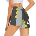 thumbnail image 3 of Goofa Cute Dinosaur Printed Women 2 in 1 Running Shorts,Quick Dry Athletic Workout Shorts,High Waisted Athletic Shorts with Liner Pockets-, 3 of 9
