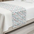 thumbnail image 2 of Woodsy Bed Runner, Fox and Trees in Folk Art Holiday Season, Decorative Accent Bedding Scarf for Hotels Homes and Guestrooms, King, White Multicolor, by Ambesonne, 2 of 2