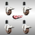 thumbnail image 2 of 3 Inch 316SS High Temp Glass Filled Nylon 1-7/8 Inch Stem Caster Set Lock Brake, 2 of 2