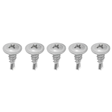 

Screws Fastener Self Tapping Screw Stainless Steel Wide Application Clear Thread For Furniture 4.2x13mm / 0.17x0.51in