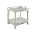 thumbnail image 5 of Accent Table with Pull Out Tray and 1 Drawer, Antique White, 5 of 5