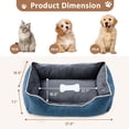 thumbnail image 6 of Royalcraft Small Dog Bed with Anti-slip Bottom, Cat Bed with Removable Washable Cover, Plush Pet Bed for Dogs and Cats, Cute Dog Pillow Bed, Calming Cat Couch Bed for Indoor, Outdoor, Blue, 6 of 8