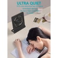 thumbnail image 2 of Ventilador de escritorio portátil, ventilador USB pequeño con batería de 3,5 a 20 horas con inclinación ultra silenciosa de 220°, ventilador personal recargable con 3 velocidades, 2 of 5