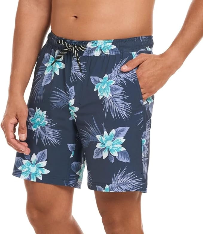 Hurley Mens Swim Short (Dark Blue Floral, Medium)