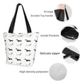 thumbnail image 4 of Fotbe Dachshund Dog Bolsa de Playa con Estampado, Bolsa de Hombro, Bolsa de Mano Espaciosa, Bolsa de Viaje Ligera, Bolsa de Compras Versátil, 4 of 6