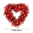 thumbnail image 2 of Valentine's Day Heart Shaped Illuminated Floral Decorations with Lighting Elements for Romantic Display, 2 of 5