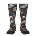 thumbnail image 1 of Fotbe Japanese Sushi Hashi Calcetas Divertidas Estampadas para Hombre y Mujer, Calcetas de Algodón hasta la Rodilla para Caminar, Correr, Enfermería y Embarazo, 1 of 6
