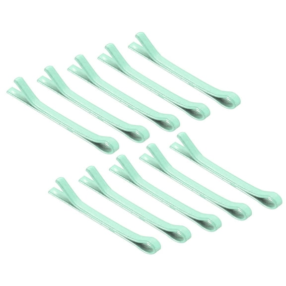 Uxcell 10Pcs Tiny Doll Hair Pins, 0.59" Mint Green Mini Metal Hair Clips Bobby Pins