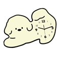 thumbnail image 3 of Reloj de pared de dibujos animados, decoración de pared, acrílico, con forma de cachorro, silencioso, decorativo para habitación de niños, sala de Beige, 3 of 8
