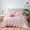 Pink, variant on Rainbow Stripes & Bows Bedding Set,Ruffle 6 Piece Bed in a Bag Matching Sheet Set,Princess Style Chic Bow Printed,Light Pink Room Decor for Girls,Full