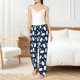 thumbnail image 4 of Fotbe Swan Pantalones de Pijama para Mujer, Pantalones de Dormir, Pantalones Pj con Cordón y Bolsillos-Medium, 4 of 6