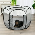 thumbnail image 2 of Corralito portátil para perros y carpa para gatos Furhaven Gris Piedras Mediana, 2 of 9