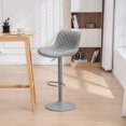 thumbnail image 5 of Kidol & Shellder Bar Stools Set of 2 Swivel Adjustable Leather Chair with Back, Gray, 5 of 11