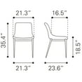 thumbnail image 3 of Magnus Dining Chair Black & Walnut Dining Chair, Modern Style, Plush and durable faux leather fabric, Plywood, Indoor Dining, 3 of 12