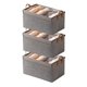 thumbnail image 1 of Juego de 3 Caja de Almacenamiento de Tela con Tapa, Organizadores de Armario y Cubos de Almacenaje Apilables y Abatibles con Asas y Ventana y Estructura Acero,Contenedor de Ropa para Ropa, 1 of 9