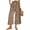 Coffee women high waisted capri pants a1, variant on Cagogo Women's High Waisted Wide Leg Capri Pants with Pockets Plaid Casual Summer Vacation Trousers Beach Lounge Cropped Palazzo Pants, Purple S