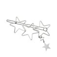 thumbnail image 1 of Pinza para el pelo con forma de estrella hueca para niñas, pasador lateral decorativo para mujeres, citas, niños, plateado, 1 of 7