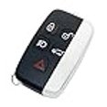 thumbnail image 3 of Smart Key Fob Case Shell for Land Rover Range Rover Sport LR2 LR4 Evoque 5 Buttons Keyless Entry Remote Replacement Cover Casing (Black), 3 of 4
