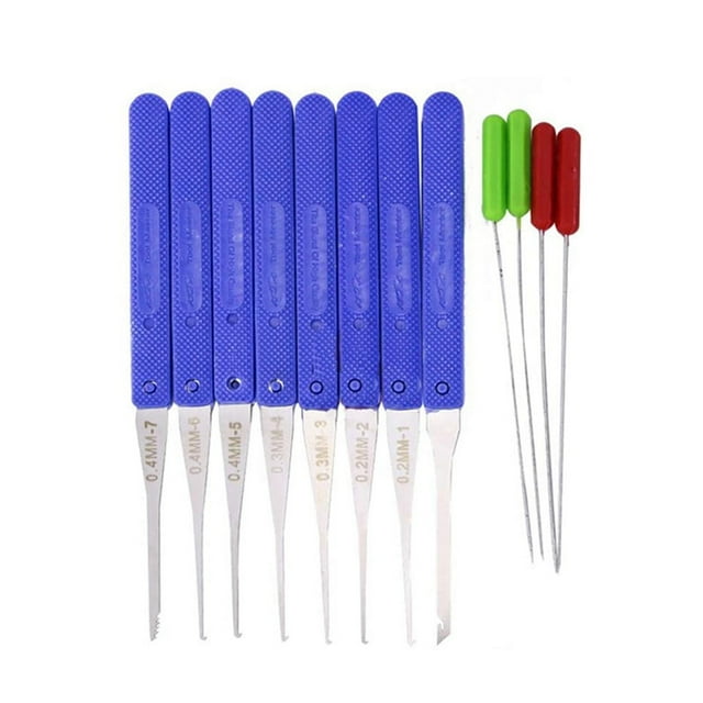 Trousse d'Extraction de Clés 12 Pcs / Outils de Retrait de Clés Cassées / Crochets en Acier Inoxydable de Précision / Ensemble de Réparation de Serrure / Outils d'Urgence pour Porte