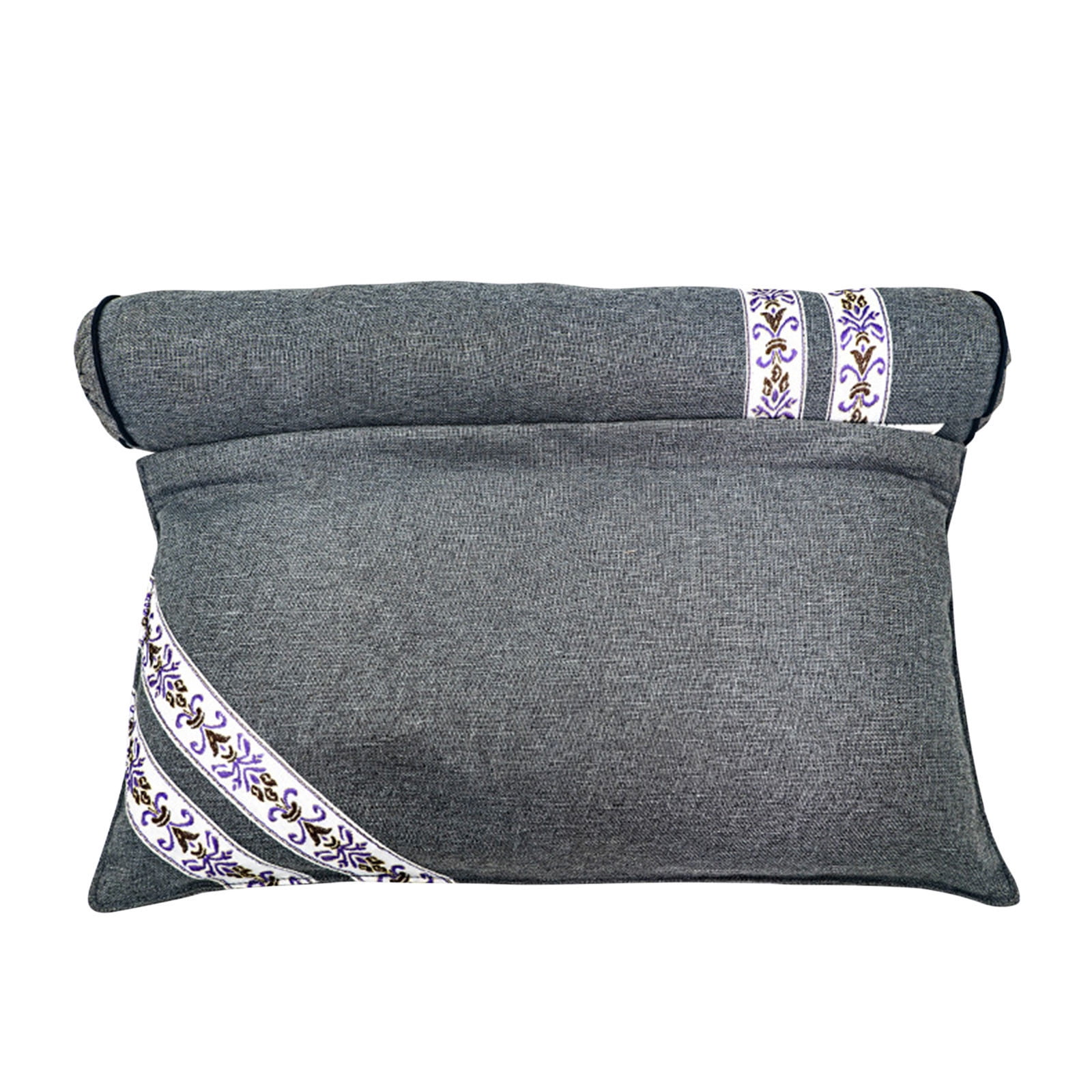 Ergonomic Wormwood Neck Pillow Cylinder, Supportive Cervical Spine Pillow for Sleeping Reading and Travel, Multifunctional Neck Lumbar Cushion for Home Office Use