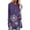 Purple, variant on Plus Size Women Long Sleeve Tunic Top Ladies Dandelion Floral Print Pullover Tee Shirts Casual Blouse T Shirt Tops