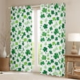 thumbnail image 2 of Homewish Four Leaf Clover Black Out Curtains For Teens Female Girls,Botanical Theme Curtains Pack of 2 (42x63 Each),Green Plants Leaves Bedroom Curtains,Lightweight Room Decor, 2 of 6