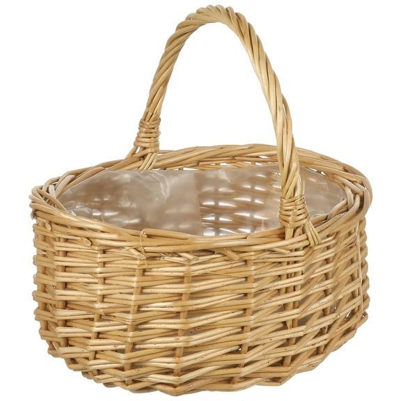 Raindrops Decorative Woven Flower Basket Easter Egg Storage Basket Pastoral Style Basket