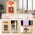 thumbnail image 6 of OUTEXER Luxury Far Infrared Sauna Room 1 Person, Home Sauna with 7 Heating Panels and 7-Color Chromotherapy for Indoor Outdoor, 6 of 8