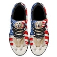 thumbnail image 2 of Golden Retriever Dog American flag Shoes Sneakers Black Size 5, 2 of 7