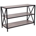 thumbnail image 1 of Chelsea Collection Sonoma Oak Wood Grain Finish Bookshelf with Metal Frame, 1 of 2
