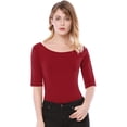 thumbnail image 2 of Día de San Patricio Camiseta Suave De Media Manga Con Cuello Redondo Entallado Para Mujer Rojo L, 2 of 6
