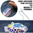 thumbnail image 4 of MINKUROW Iron On Patches,16 Pcs Embroidered Marine Life Applique Patches Kit Assorted Size Decoration Sew On Patches for Clothing Jackets Backpacks, 4 of 7