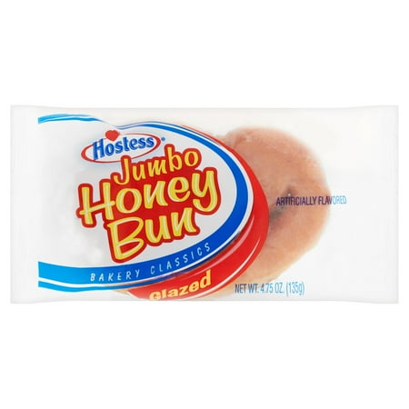 Hostess® Jumbo Honey Bun Glazed 4.75 oz Package (single microwavable package)
