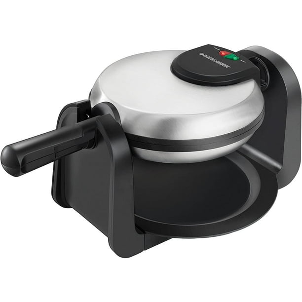 BLACK+DECKER Flip Waffle Maker, Plata, WM1404S BLACK+DECKER BLACK+DECKER