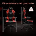 thumbnail image 2 of FOH Silla Gamer, Ergonomica Reclinable hasta 135°, con Apoyabrazos Ajustables Adelante y Atras, Cojin Cervical y Lumbar Ajustables, Tela Transpirable, Capacidad de Carga, 2 of 7