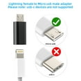 thumbnail image 2 of Micro USB male to Lightning Female Charger Adapter(3 Pack) for iPhone Cable Android Data Transfer Compatible for Samsung Galaxy S6 S7 edge+ Active note 4 Note 5 A7 A11 for iPad for Apple Charging, 2 of 7